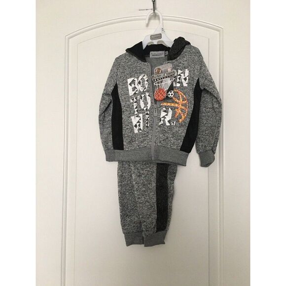 Victory League Baby Boys Jogging Suit Set Size 18 Months Gray & … - Picture 1 of 9